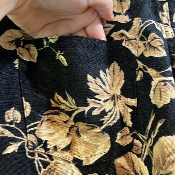 Lauren Ralph Lauren Linen Floral Tapered Leg Pants - Size 12P - Picture 7 of 9